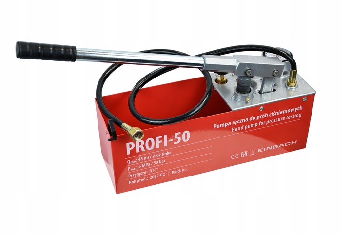 EINBACH POMPA RĘCZNA DO PRÓB CIŚNIENIOWYCH CIŚNIENIA 12L POMPA