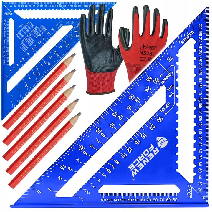 KĄTOWNIK STOLARSKI CIESIELSKI ALUMINIOWY 12" 30x30 PRZYMIAR BUDOWLANY