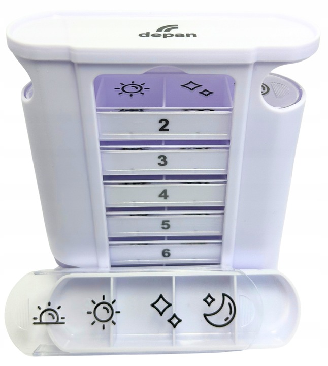 Pudełko na lekarstwa, kasetka na leki, pojemnik na leki rano wieczorem