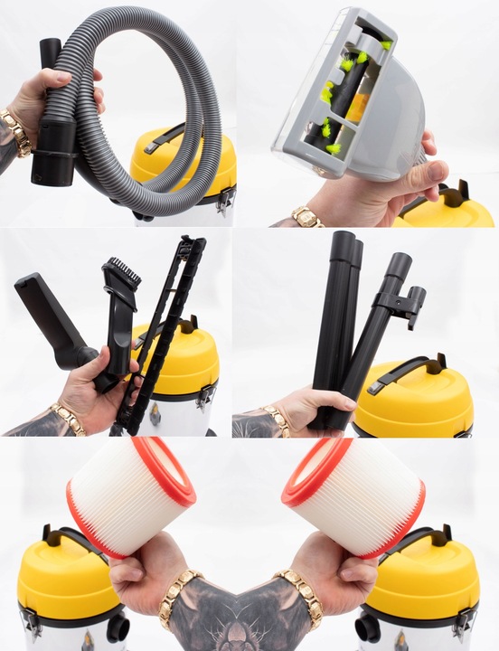 Odkurzacz przemysłowy bezworkowy Riwall FERDEK 1.0 RVC-03 DO GIPSU PYŁ