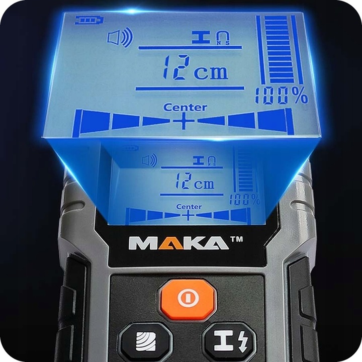 WYKRYWACZ DETEKTOR PRZEWODÓW KABLI METALI W ŚCIANIE DREWNA METALU + BATERIA