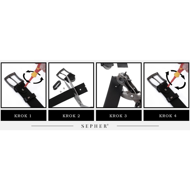 Skórzany pasek męski BRĄZOWY szeroki do spodni 85