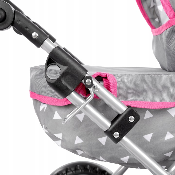 KINDERPLAY WÓZEK DLA LALEK GŁĘBOKI GONDOLA SKŁADANY TORBA REGULOWANA RĄCZKA