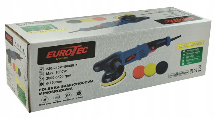 POLERKA SAMOCHODOWA SZLIFIERKA OSCYLACYJNA MIMOSRODOWA ROTACYJNA ORBITALNA