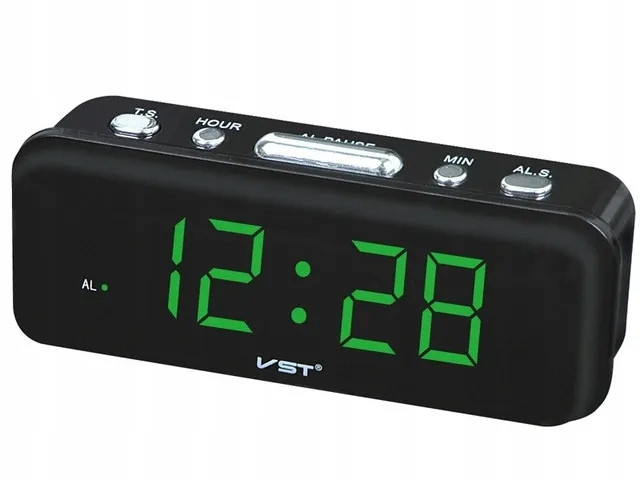 BUDZIK ZEGAR ELEKTRONICZNY SIECIOWY LED VST-738