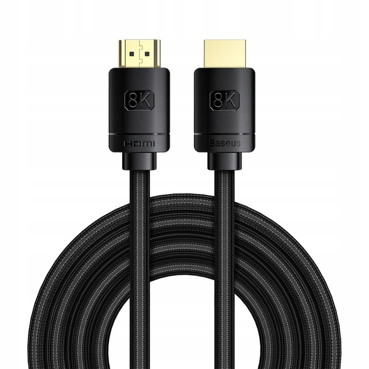 BASEUS KABEL HDMI 2.1 8K 48Gbps 120Hz KABEL DO TELEWIZORA KONSOLI 3m