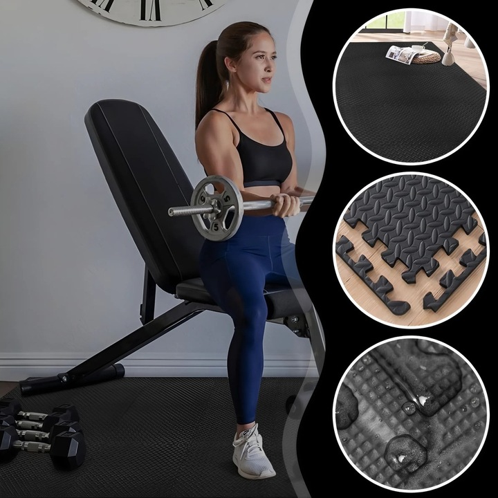 8x MATA POD SIŁOWNIĘ BASEN PUZZLE POD SPRZĘT DO ĆWICZEŃ PIANKA 60x60