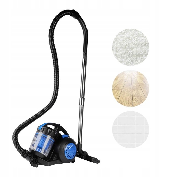 MOCNY LEKKI BEZWORKOWY ODKURZACZ CYKLONOWY DOMOWY 5M FILTR