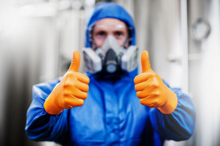 Rękawice nitrylowe Mercator gogrip orange L 50 szt