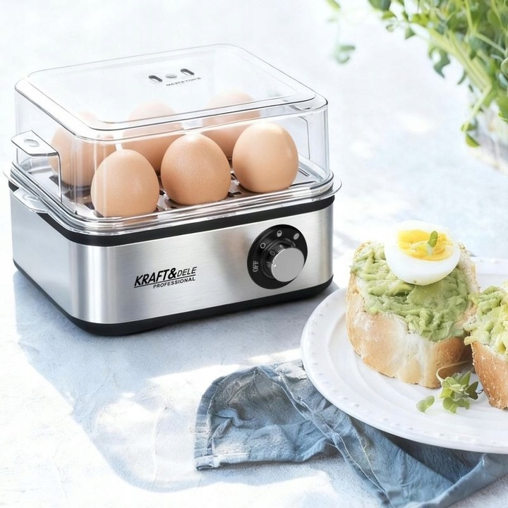ELEKTRYCZNY JAJOWAR NA 8 JAJEK GOTOWANYCH 4 JAJKA SADZONE 500W