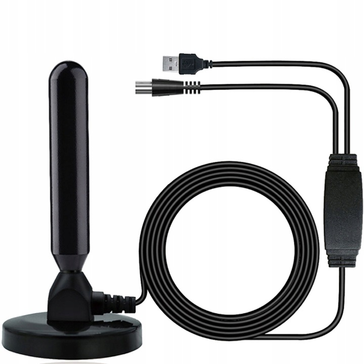 Antena Telewizyjna DVB-T 2 Cyfrowa Do TV PC Pasywna Pokojowa