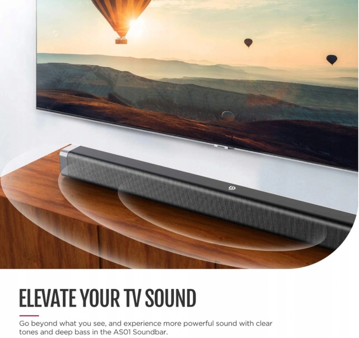 Soundbar Bomaker Odine I 2.0 czarny BT AUX USB OPT