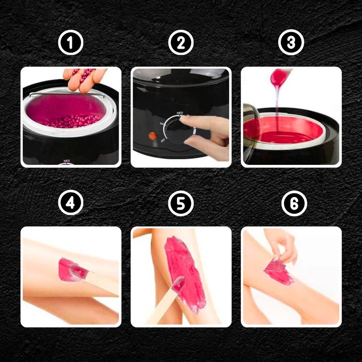 PODGRZEWACZ WOSKU + TWARDY WOSK 400g+100 PATYCZKÓW ZESTAW DO DEPILACJI