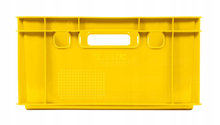 SKRZYNKA POJEMNIK EURO E2 ŻÓŁTA PLASTIKOWA MOCNA