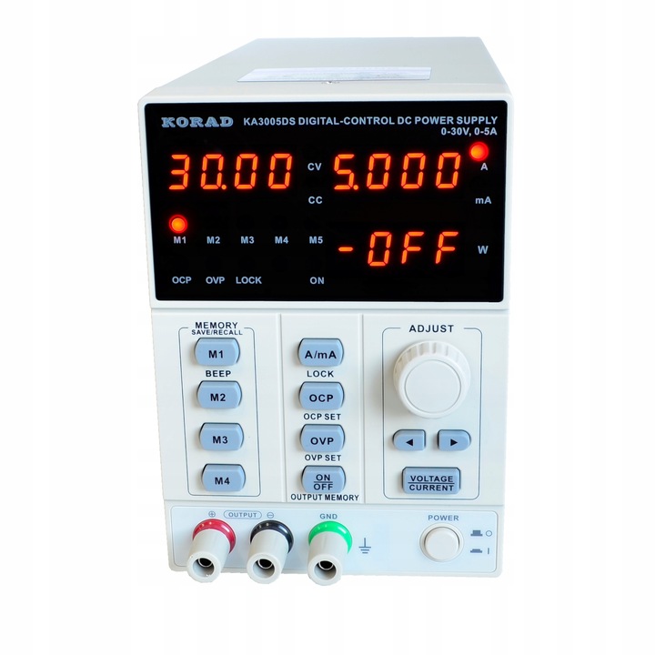 Zasilacz laboratoryjny serwisowy KORAD KA3005DS 30V 5A 5xMEMORY OCP OVP