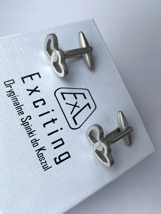 Srebrne spinki do mankietów EXC Mózg Umysł Mensa dla Inteligenta Uczonego