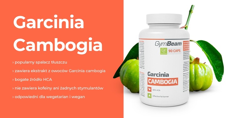 GARCINIA CAMBOGIA EKSTRAKT SPALACZ TŁUSZCZU UTRATA WAGI - GymBeam 90 kaps.
