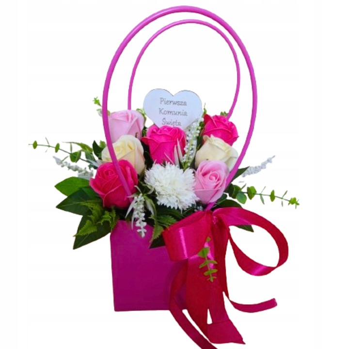Flowerbox na Dzień Mamy Kwiaty Mydlane prezent urodziny rocznica ślub