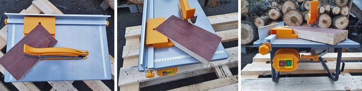 PIŁA STOŁOWA PILARKA KRAJZEGA DO CIĘCIA DREWNA CYRKULARKA 3 TARCZE