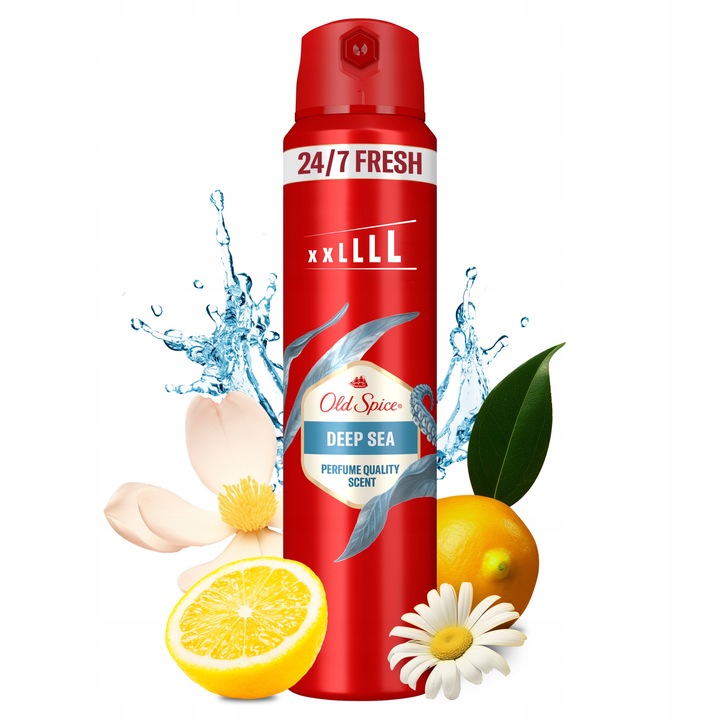 Old Spice Deep Sea, świeżość 24/7, Dezodorant w sprayu dla mężczyzn 250ml