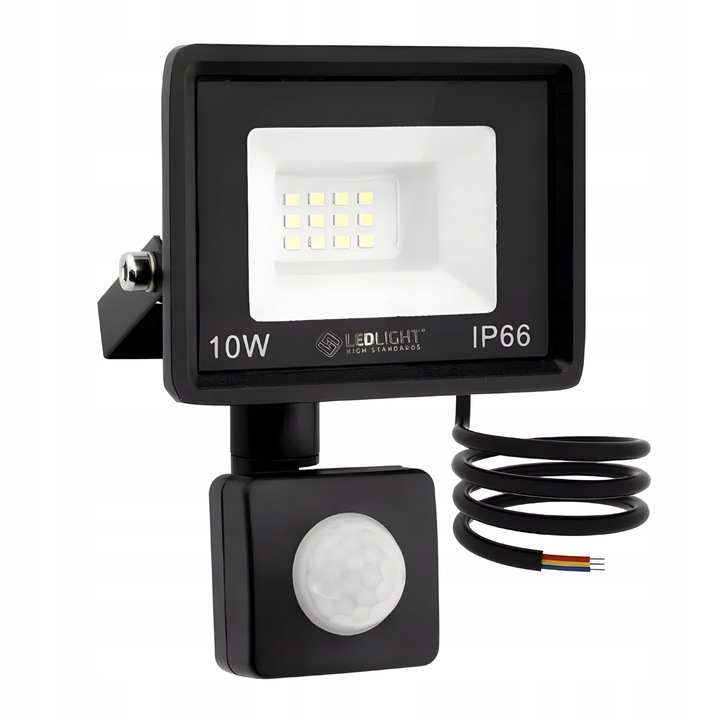 HALOGEN LED Z CZUJNIKIEM RUCHU 10W LAMPA Reflektor Naświetlacz