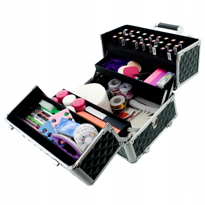 KUFEREK KOSMETYCZNY XL 3D DUŻY NA LAMPĘ LAKIERY