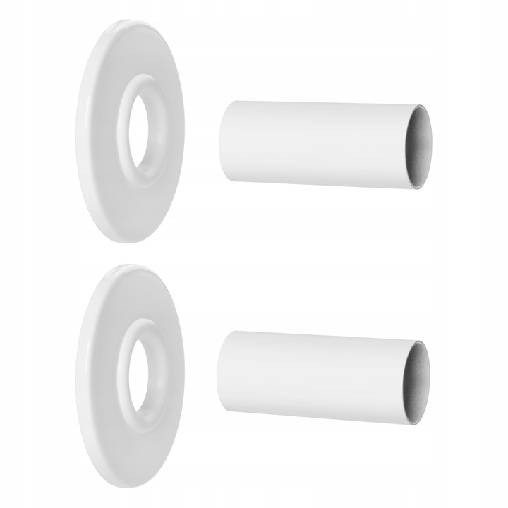 ROZETA MASKOWNICA ZESTAW MASKUJĄCY POJEDYNCZY BIAŁY DO GRZEJNIKÓW RUR