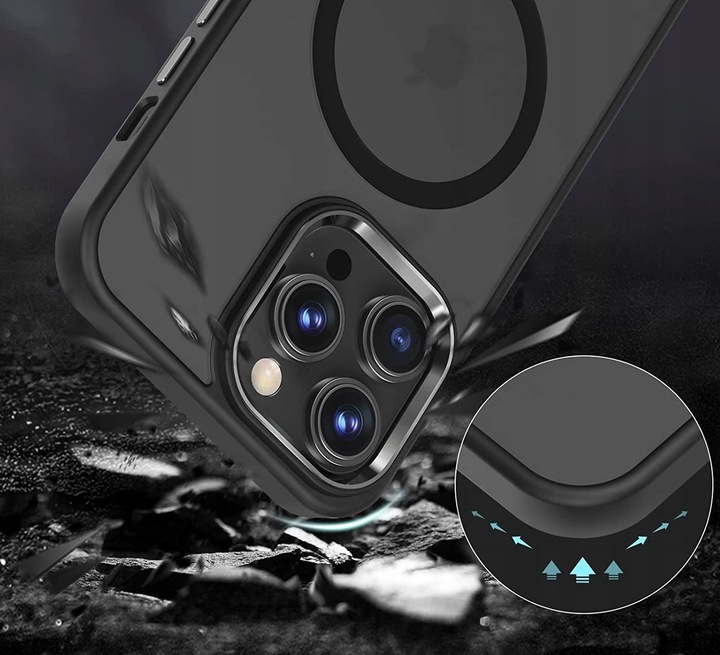 Etui do iPhone 11 do MagSafe MATT WZMACNIANE 360° PREMIUM CASE + Szkło 9H