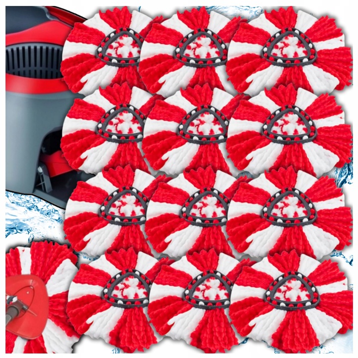 12x WKŁAD DO MOPA OBROTOWEGO MOP ZAMIENNIK VILEDA TURBO WKŁAD MEGA