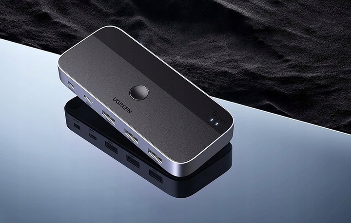 UGREEN PRZEŁĄCZNIK SWITCH 3X USB-A 3.0 USB-C 5Gb/s + 2 x KABEL USB-A 1,5M