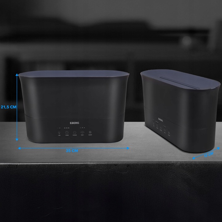 Nawilżacz powietrza EBERG LUMO 2,2l aromaterapia kominek 3D efekt