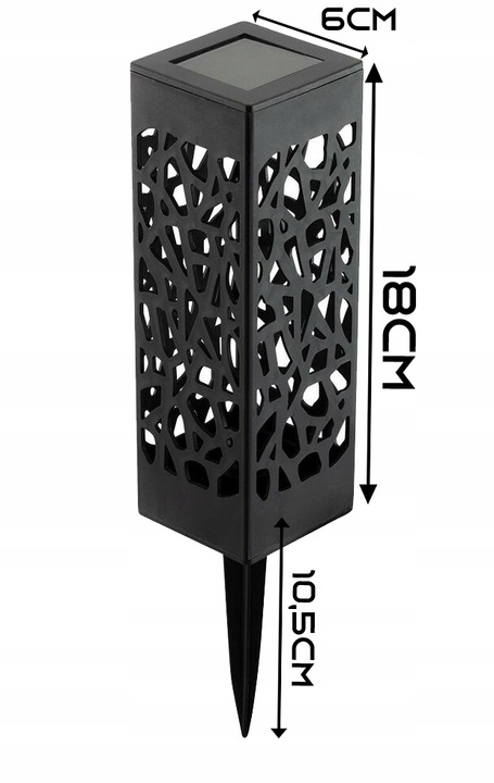 Lampy Solarne Ogrodowe LED Wbijana Do Ogrodu Zewnętrzna Barwa Ciepła Wzorek