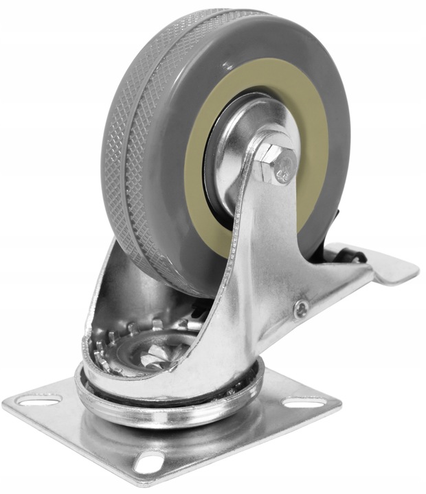 KÓŁKA MEBLOWE OBROTOWE GUMOWE CICHE KOŁA ŁOŻYSKOWANE ZESTAW 4 KÓŁEK