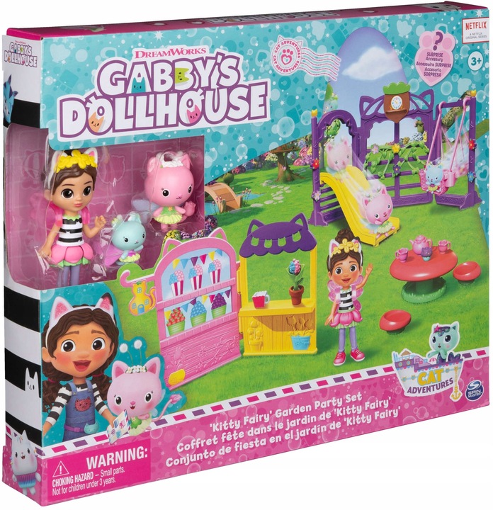 KOCI DOMEK GABI ZESTAW PLAC ZABAW ZE ZJEŻDŻALNIĄ FIGURKA WRÓŻKICIA LALECZKA