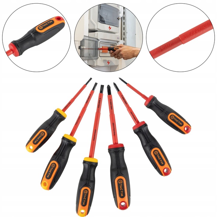 Wkrętaki izolowane śrubokręty VDE GS 1000V 6 szt. IEC 60900:2004