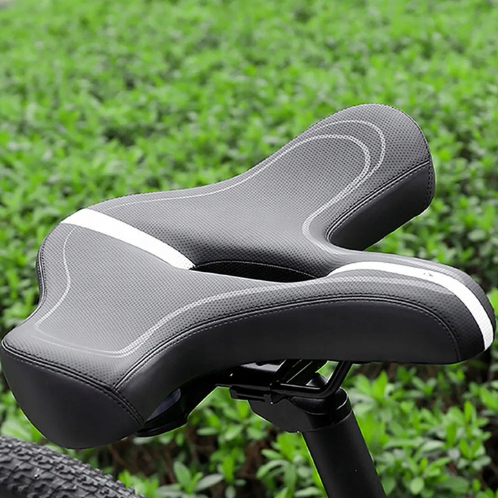 WYGODNE SIODEŁKO ROWEROWE DUŻE SZEROKIE MIĘKKIE SIODŁO NA ROWER MIEJSKI MTB