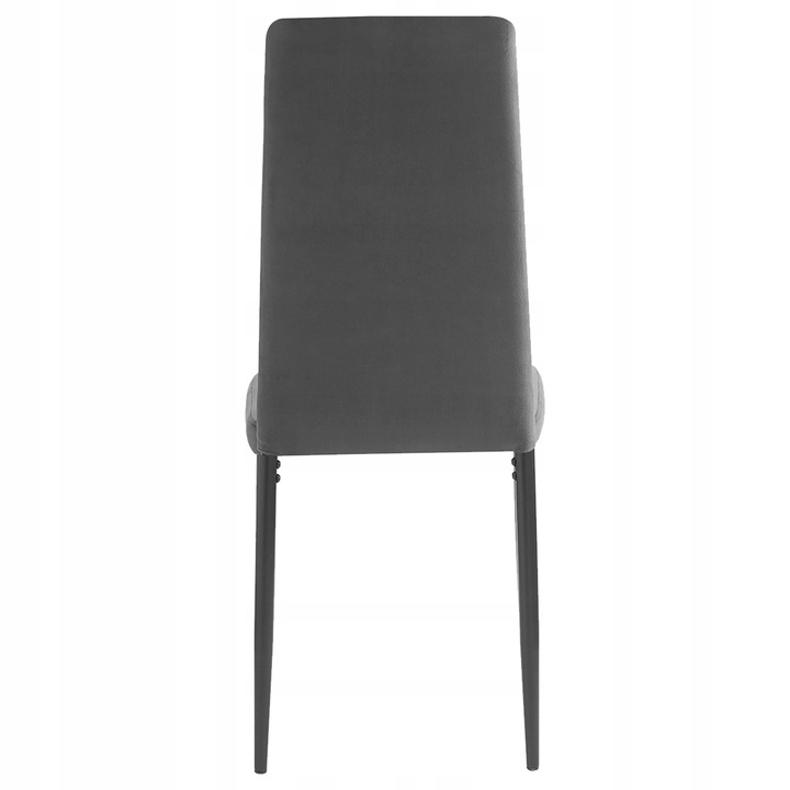 KRZESŁO PIKOWANE WELUR SALON JADALNIA KUCHNIA WYSOKIE MARK KT118 SZARE