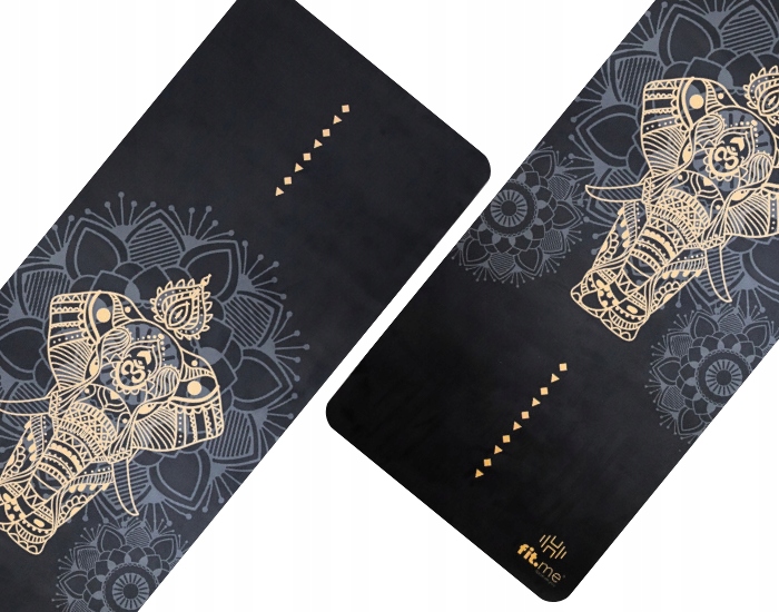 PIĘKNA MATA PREMIUM DO JOGI ĆWICZEŃ STABILNA ZAMSZOWA MIĘKKA 4 MM ZE WZOREM