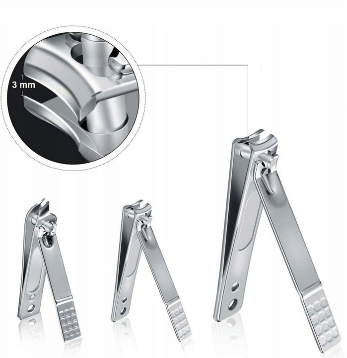 ZESTAW DO MANICURE PEDICURE DO PAZNOKCI 20EL ETUI