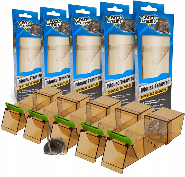 HUMANITARNY CHWYTACZ ŻYWOŁAPKA PUŁAPKA NA MYSZY GRYZONIE NO PEST (5