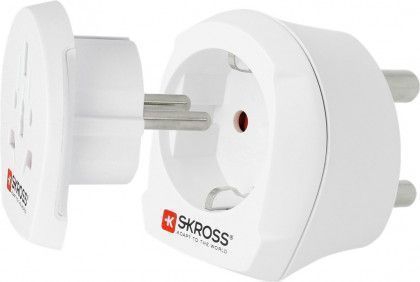 Adapter podróżny SKROSS z Polski do Indii + adapter Świat do Polski