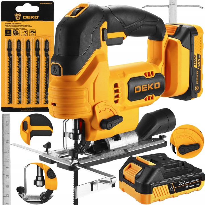 WYRZYNARKA DO DREWNA STALI AKUMULATOROWA 20V 2Ah BRZESZCZOTY ZESTAW