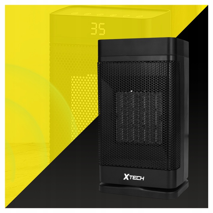 TERMOWENTYLATOR PRZENOŚNY GRZEJNIK FARELKA DO POKOJU Z PILOTEM 1500 W