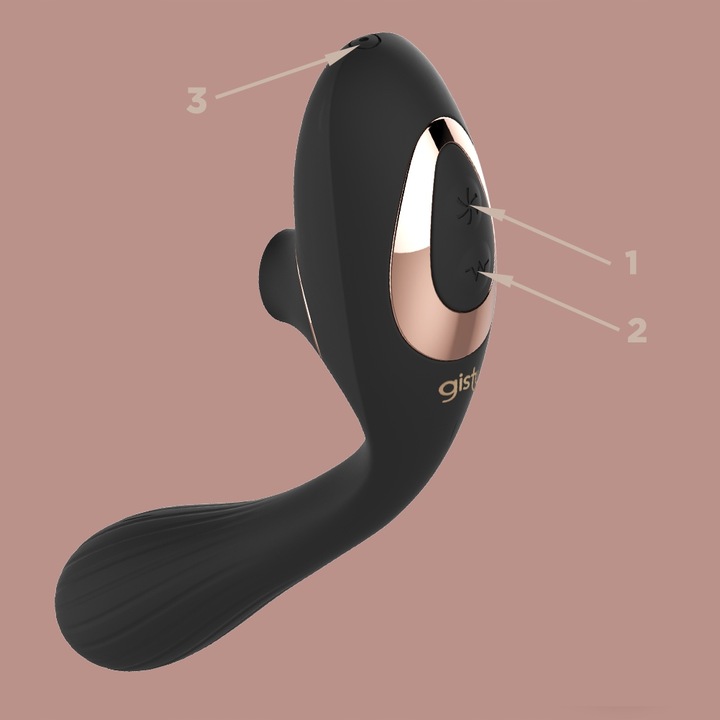 Gisty Sally wibrator damski ssący powietrzny do łechtaczki 2 w 1 i punktu G