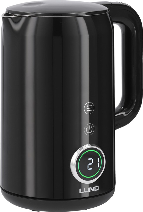 CZAJNIK ELEKTRYCZNY LUND 22000W 1,7L CZARNY Z REGULACJĄ TEMPERATURY 40-100°