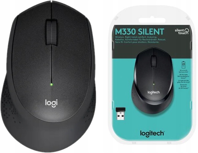 Mysz bezprzewodowa Logitech M330 SILENT 910-004909 laptopa komputera cicha