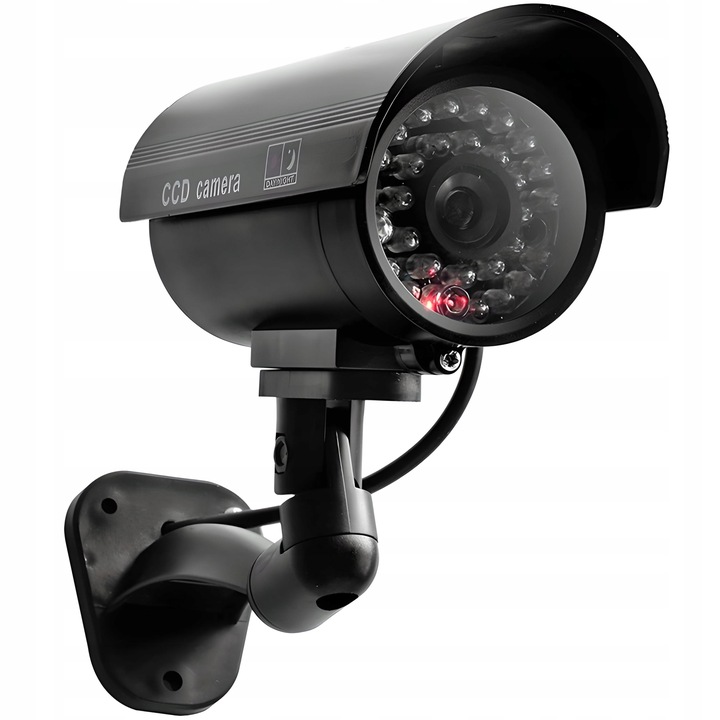 ATRAPA KAMERY CCTV SOLARNA MONITORING KAMERA MIGAJĄCA DIODA LED NA ŚCIANĘ