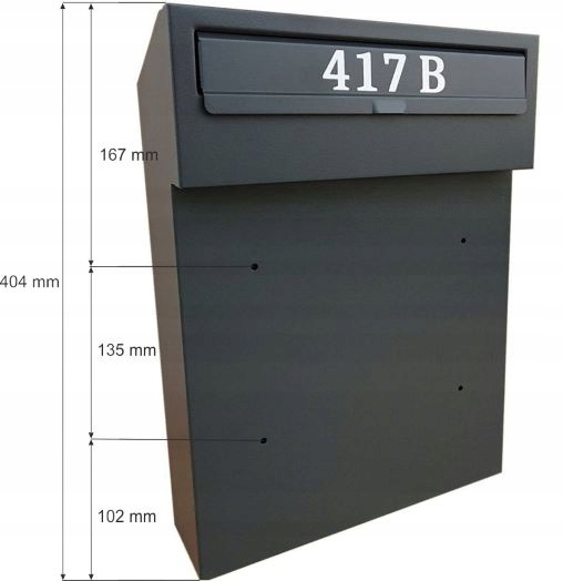 SKRZYNKA NA LISTY PRZELOTOWA DWUSTRONNA W3 + NAPIS