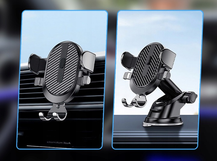 UNIWERSLANY UCHWYT SZYBA DESKA KRATKA MOCNA ŁADOWARKA 4xUSB 40W 2XPD 2XQC