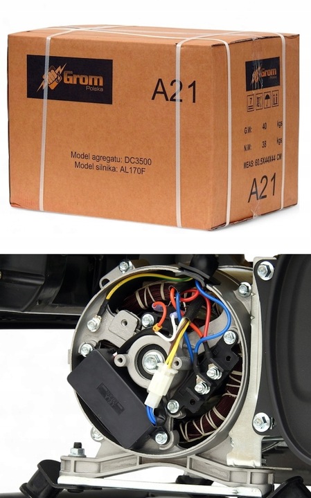 AGREGAT PRĄDOTWÓRCZY 5200W generator prądu GROM POLSKA MARKA +olej,